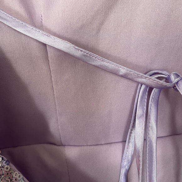 Prom Dress, B. Darlin light purple, long sequin dress with train - Picture 12 of 14